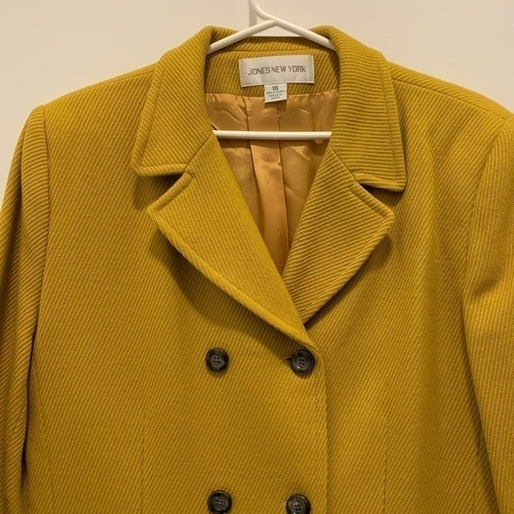 Vintage Jones New York 100%  Wool Double Breasted Jacket Size 16 - Picture 4 of 11